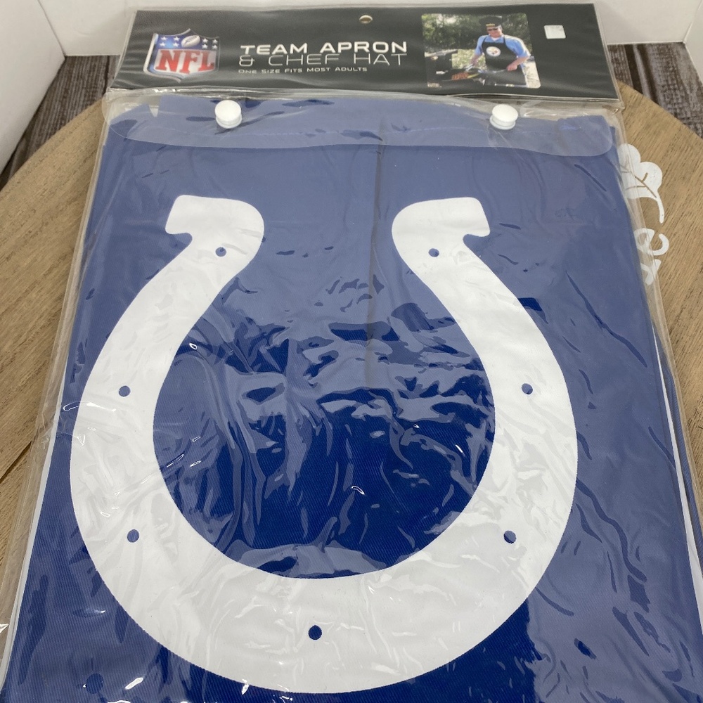 NFL Team Apron and Chef Hat INDIANAPOLIS COLTS Barbecue Tailgating FOOTBALL